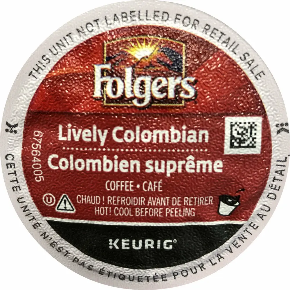 Folgers Lively Colombian Supreme Coffee 72 K-Cups (3 boxes of 24 count each) - Packaging May Vary