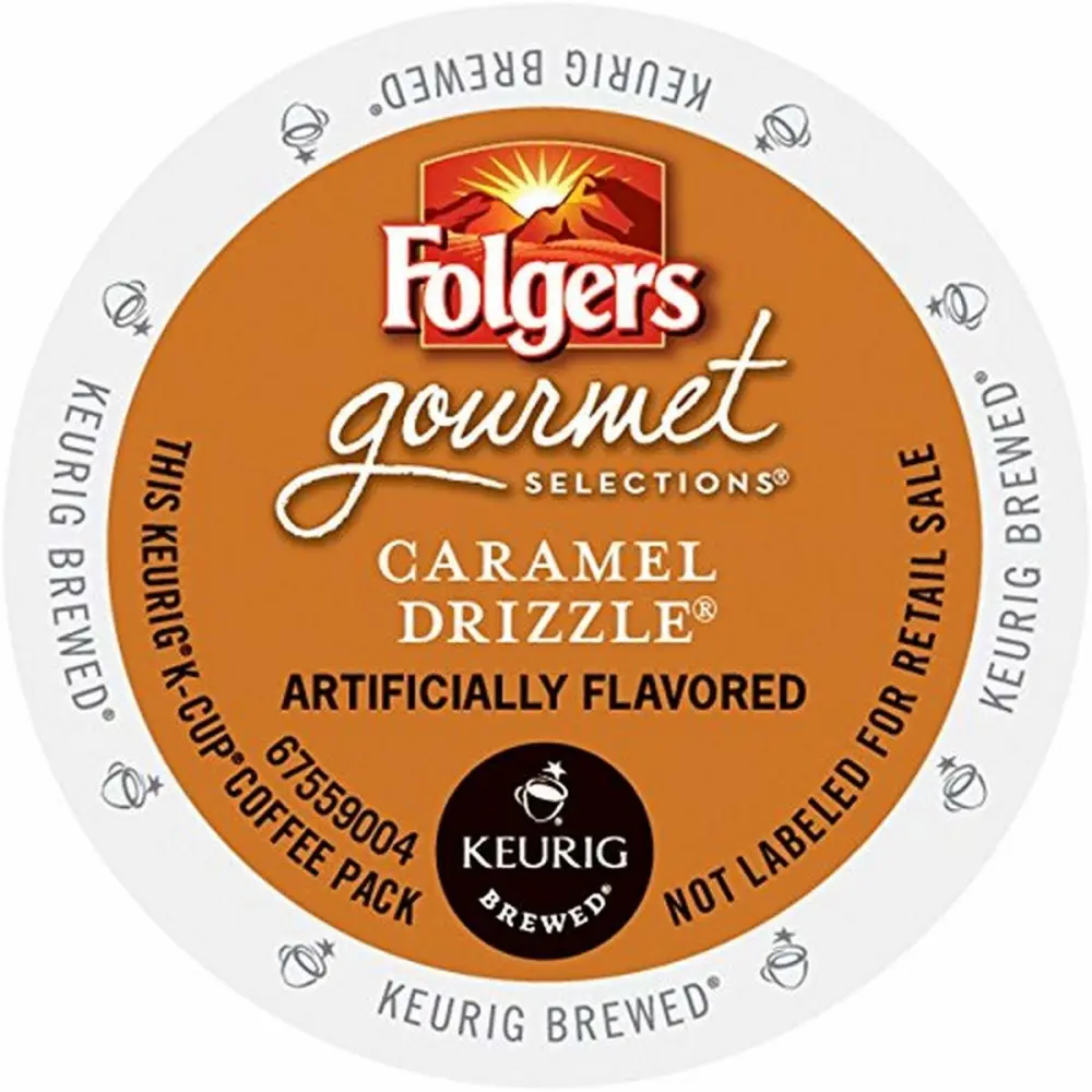 Folgers Gourmet Selections K-Cup Single Cup for Keurig Brewers, Caramel Drizzle, 24 Count