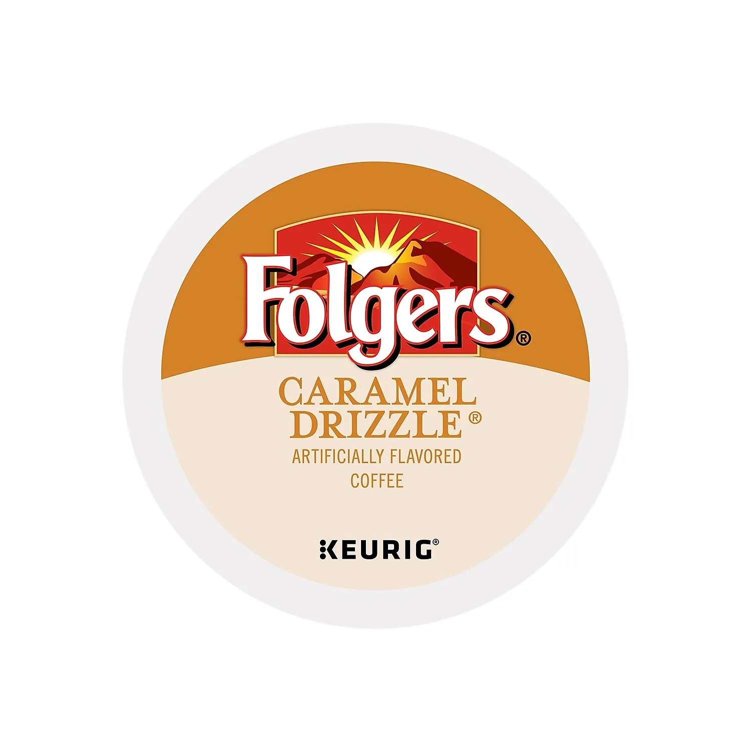 Folgers 6680 Caramel Drizzle Coffee K-Cups, 24/box