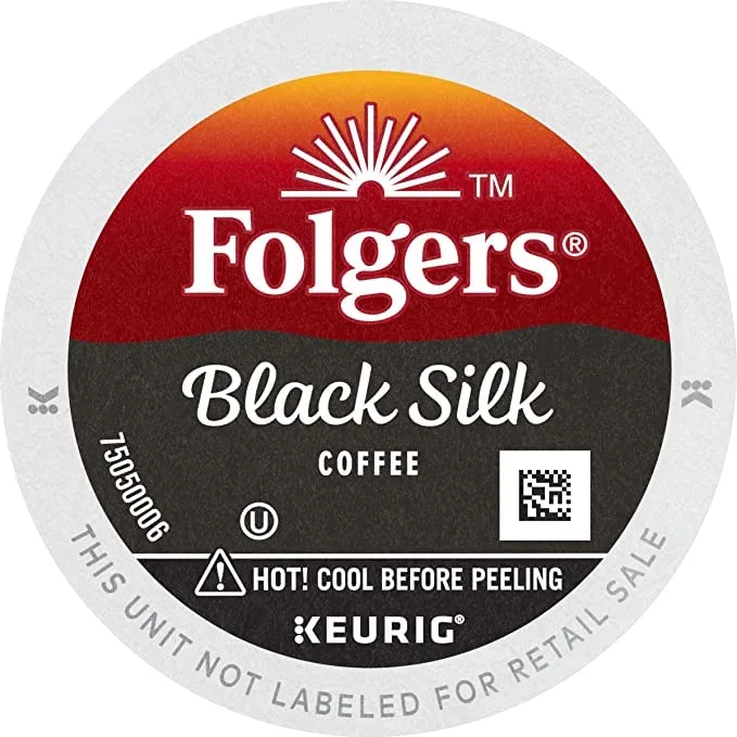 Folgers Black Silk Coffee K-Cup, Single Cup for Keurig Brewers, Dark Roast, 100 Count 1 Count (Pack of 100)