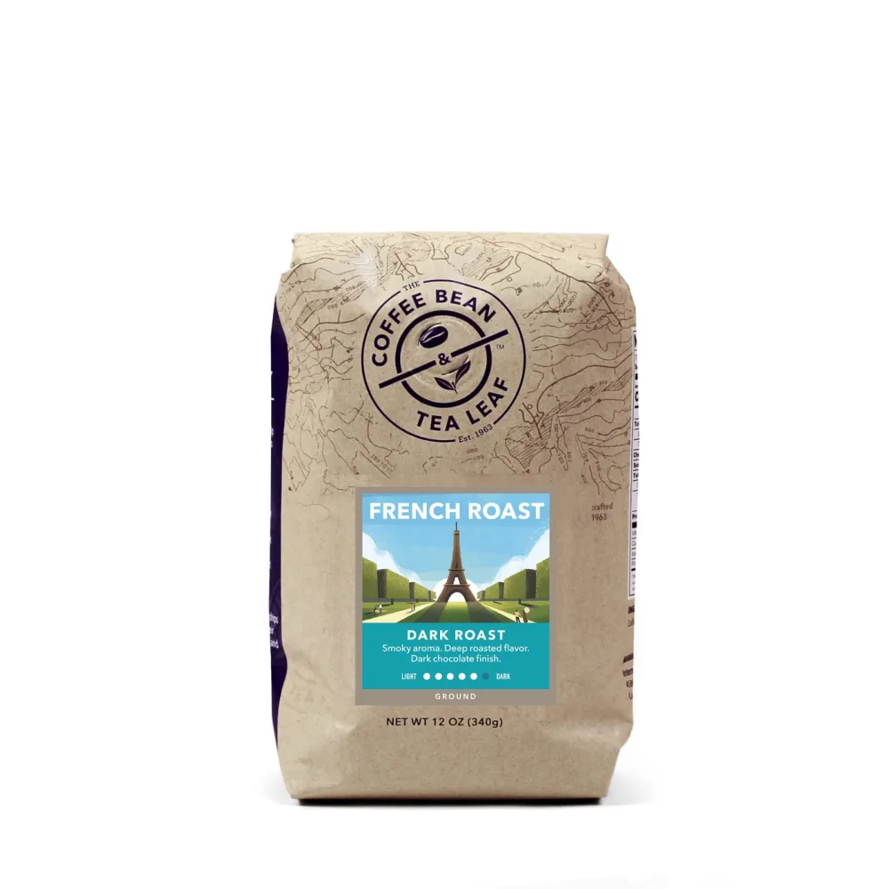 The Coffee Bean & Tea Leaf, Hand-Roasted French Roast Ground Coffee, 12-Ounce Bags (Pack of 2)