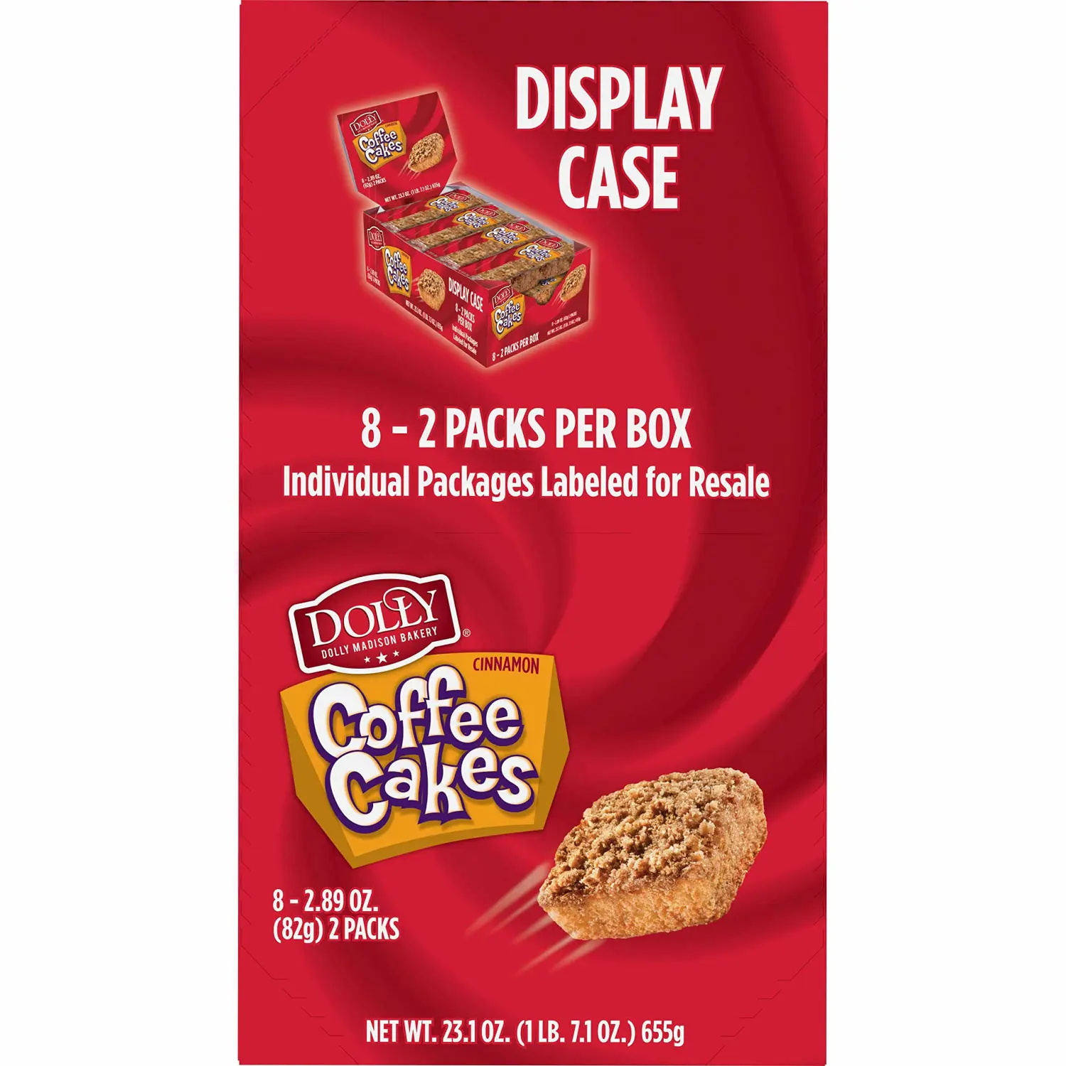 Dolly Madison Coffee Cakes | 2.89 Oz | 8 Count (16 Total Coffee Cakes)
