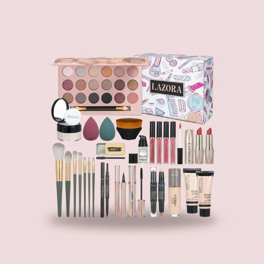 Makeup Kit for Women All in One Makeup Sets Makeup Kit for Women Full Kit Teens Makeup Essential Bundle Include 18 Color Eyeshadow Palette Set