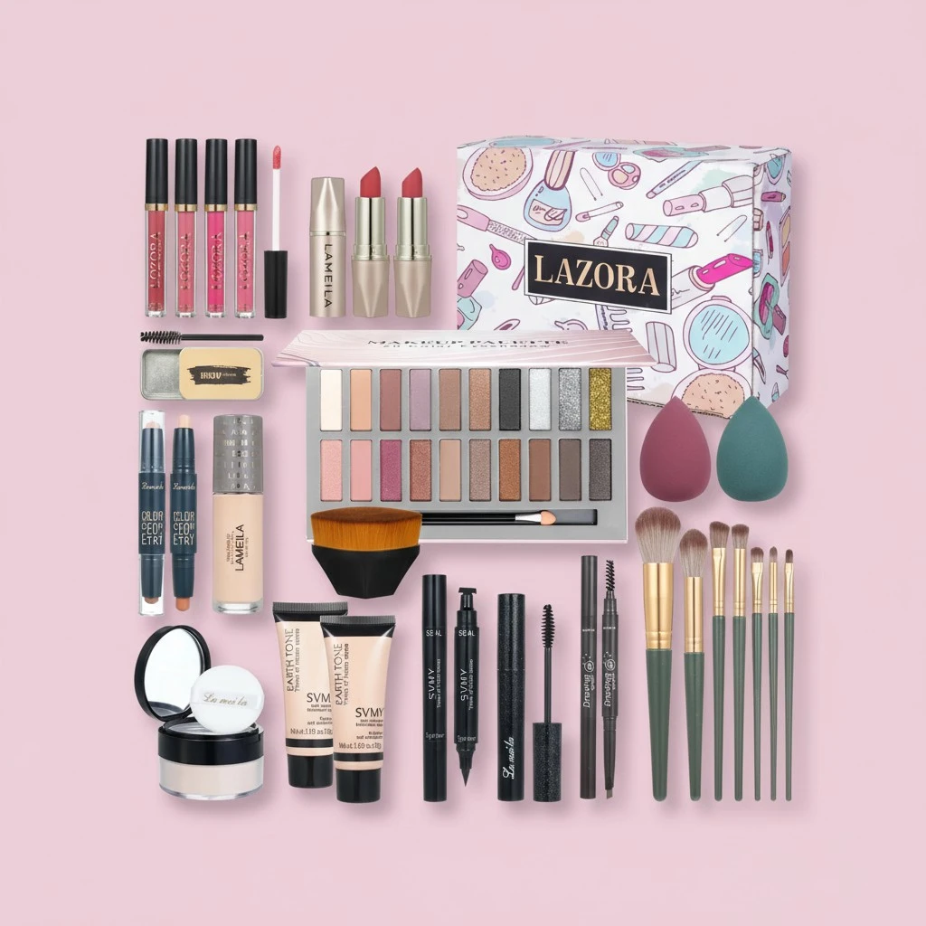 Makeup Kit for Women All in One Makeup Sets Makeup Kit for Women Full Kit Teens Makeup Essential Bundle Include 20 Color Eyeshadow Palette Set