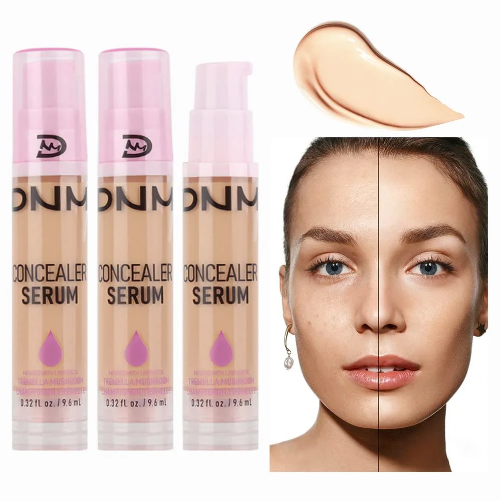 2Pcs Concealer Serum,under Eye Concealer for Concealer Dark Circles,Full Coverage Concealer Face Makeup Sets,Waterproof Corrects Tattoo Concealer Foundation,corrector de ojeras,04 BEIGE