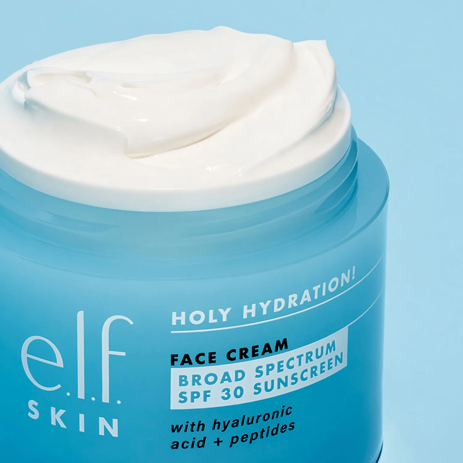 e.l.f. Holy Hydration! Face Cream, Broad Spectrum SPF 30 Sunscreen, Moisturizes & Softens Skin, Quick-Absorbing & Ultra-Hydrating, 1.8 Oz