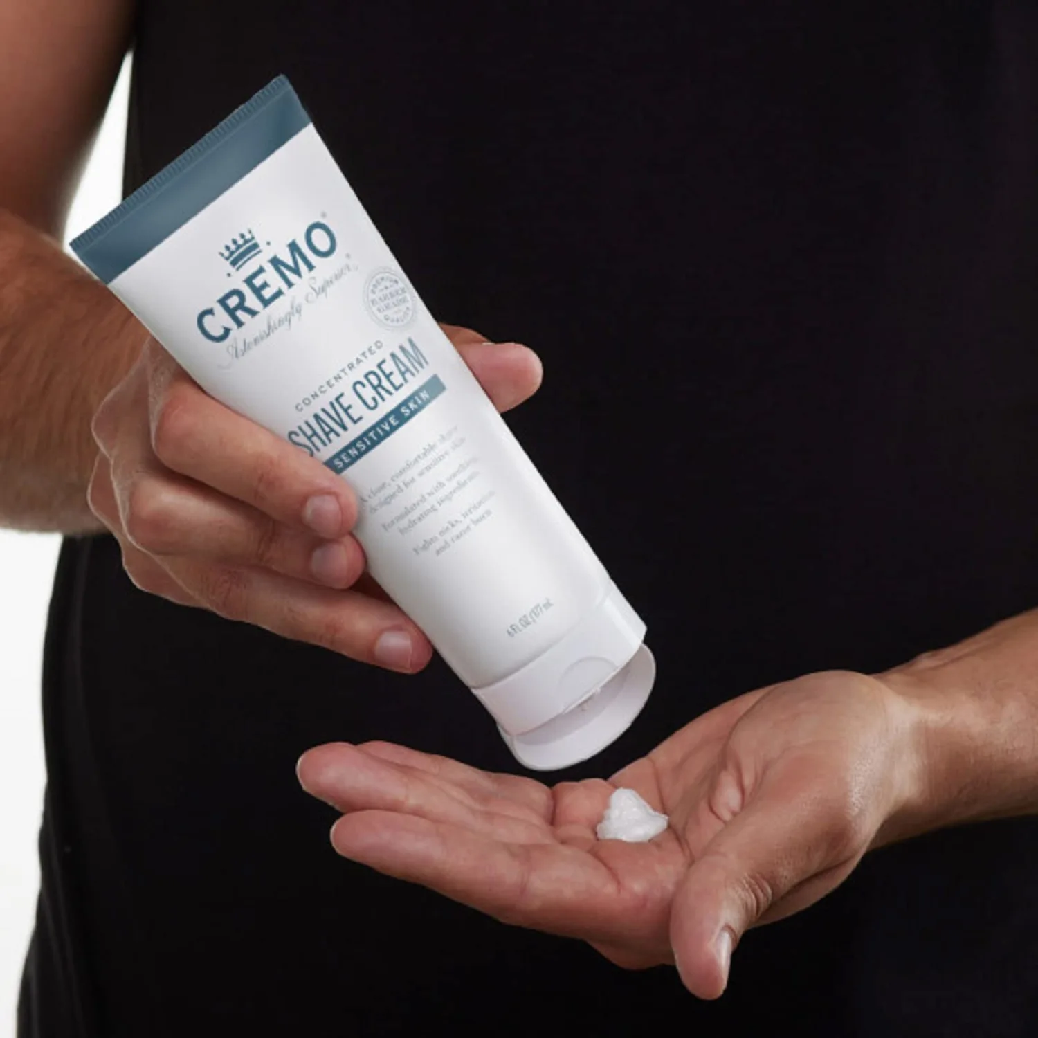 Cremo Barber Grade Sensitive Shave Cream, Astonishingly Superior Smooth Shaving Cream for Men, Fights Nicks, Cuts and Razor Burn, 6 Fl Oz