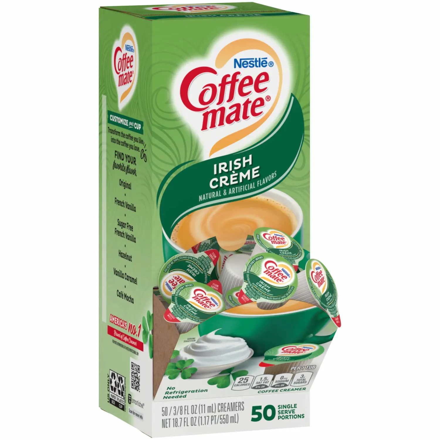 Coffee-mate Liquid Creamer Singles - Irish Creme - 50 ct