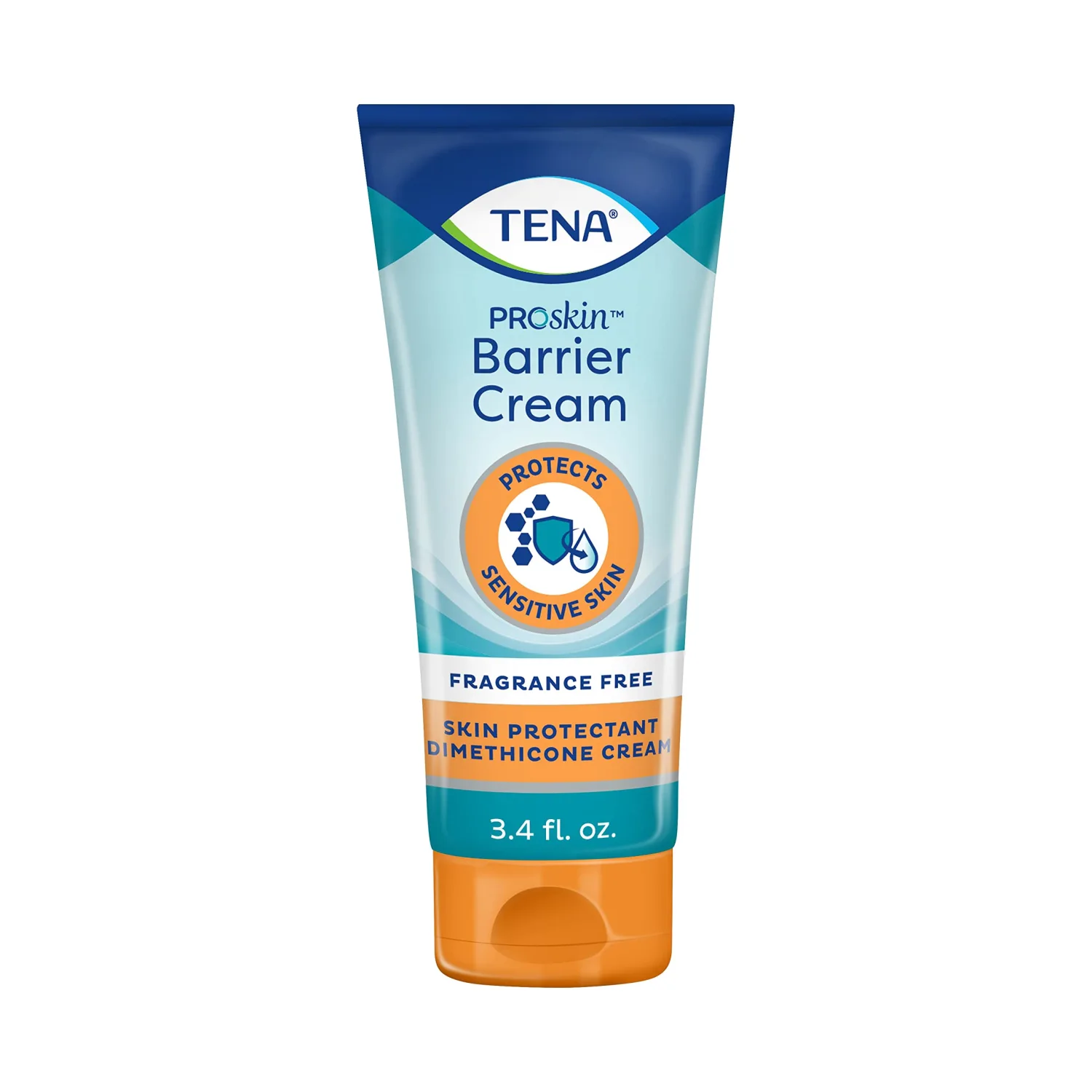 TENA Barrier Cream for Sensitive Skin, Fragrance Free, ProSkin, 3.4 Fl. Oz, Pack of 1