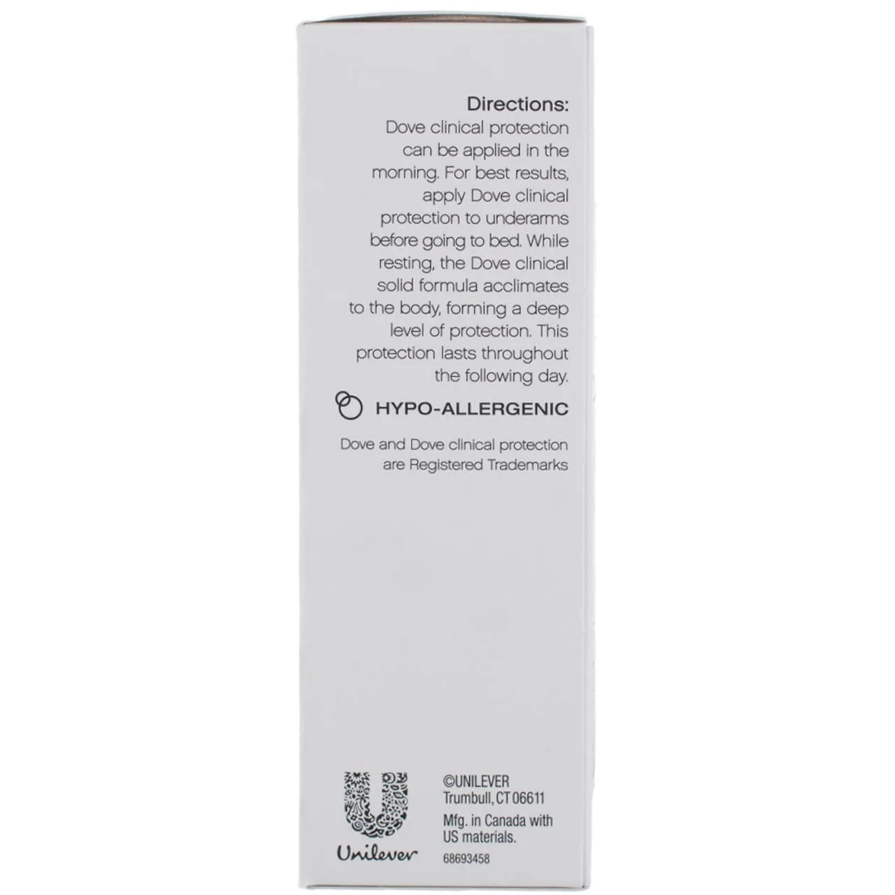 Dove Clinical Protection Antiperspirant, Original Clean, 1.7 OZ, pack of 2