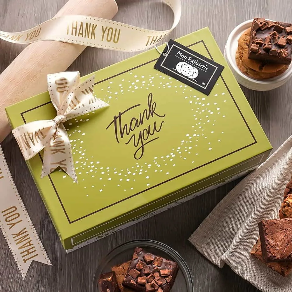 Broadway Basketeers Brownie and Cookie Gift Box, Gift Basket to Say Thank You Gift Baskets Delivery Prime Gourmet Edible Care Package for Teacher, Employee, Nurse, Neighbor, Families, Her, Him