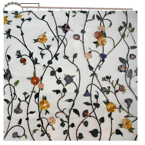 Flower vine boho shower curtain