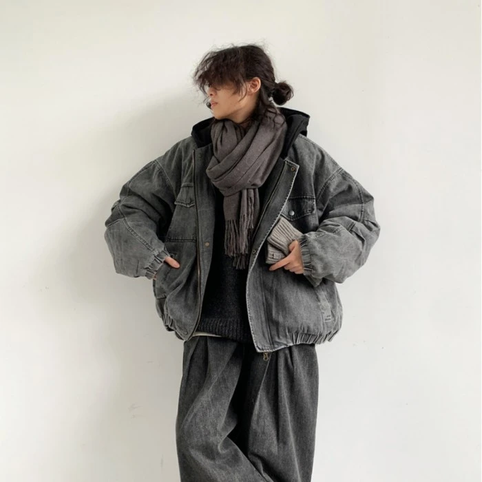Retro Washed Tooling Denim Jacket