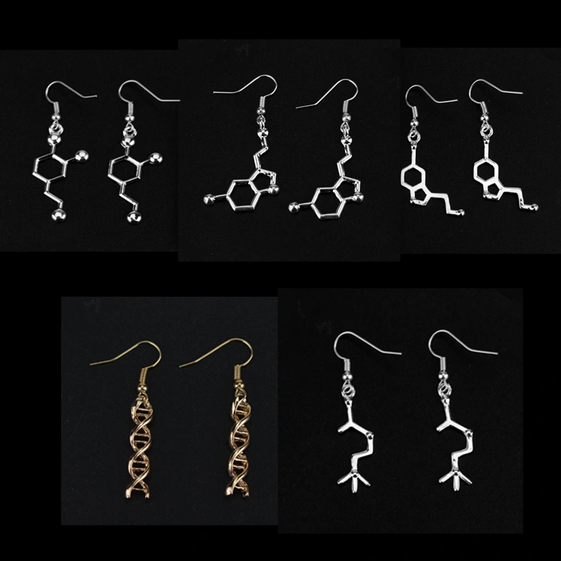 Fashion Molecule Helix Simple Earrings