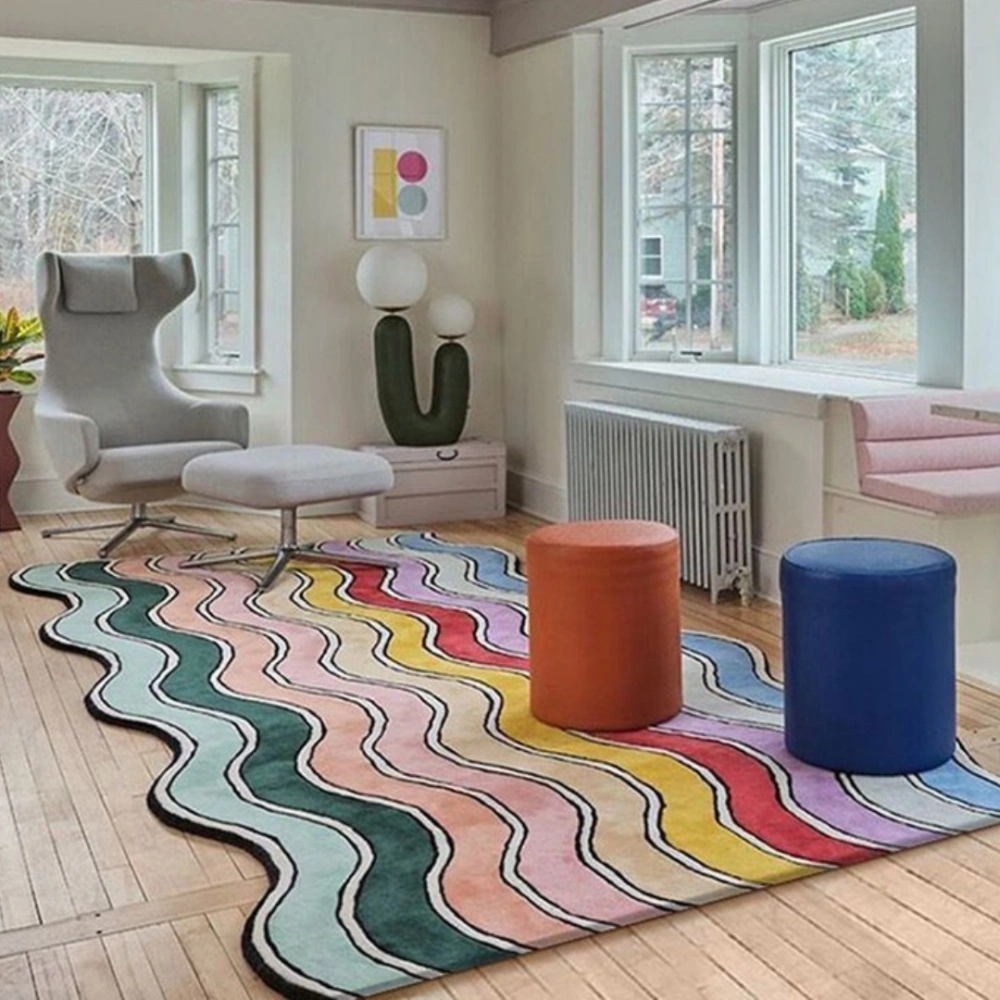 Rainbow Living Room Non-slip Warm Carpet