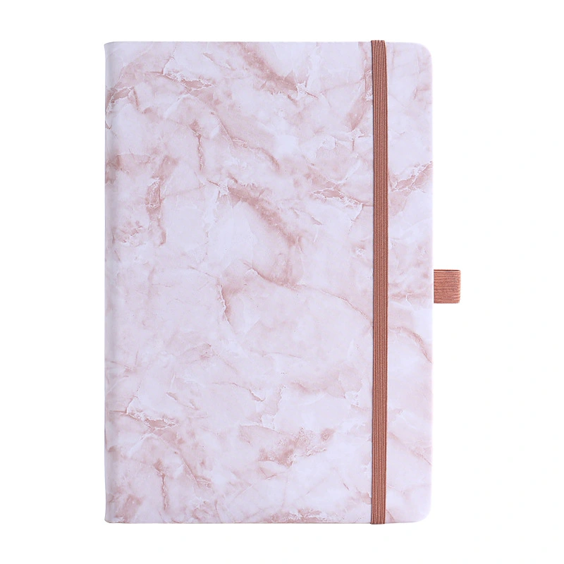 Marble Pattern Student Minimalist Elastic Band Notebook