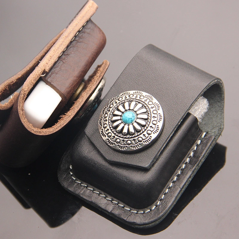 Cotton Oil Lighter Leather Case Common Style Handmade Universal Accessories