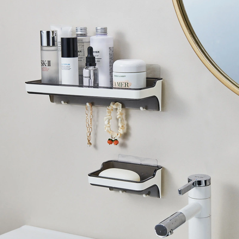 Bathroom Rack Wall-mounted Punch-free Household