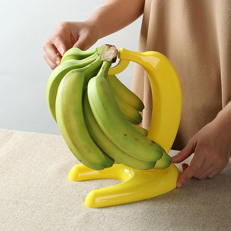 Yellow Creative Plastic Banana Hook Shelf