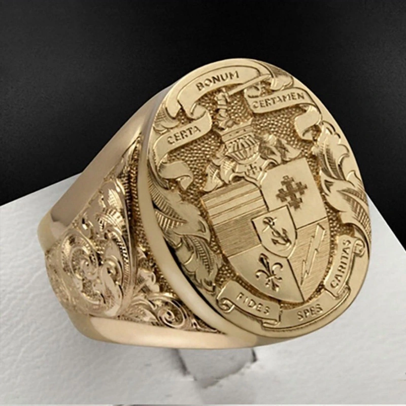 Fashion Vintage Engraving Godfather Ring