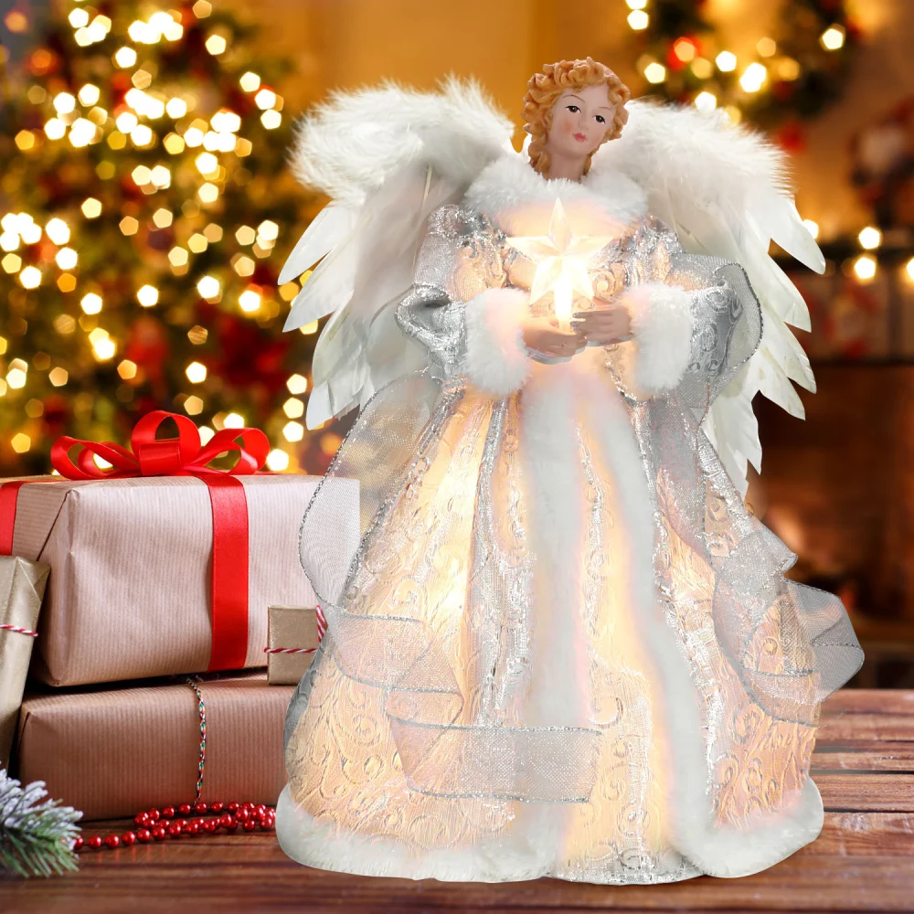 Angel Doll Tree-top Star Light-emitting Christmas Tree Decorations