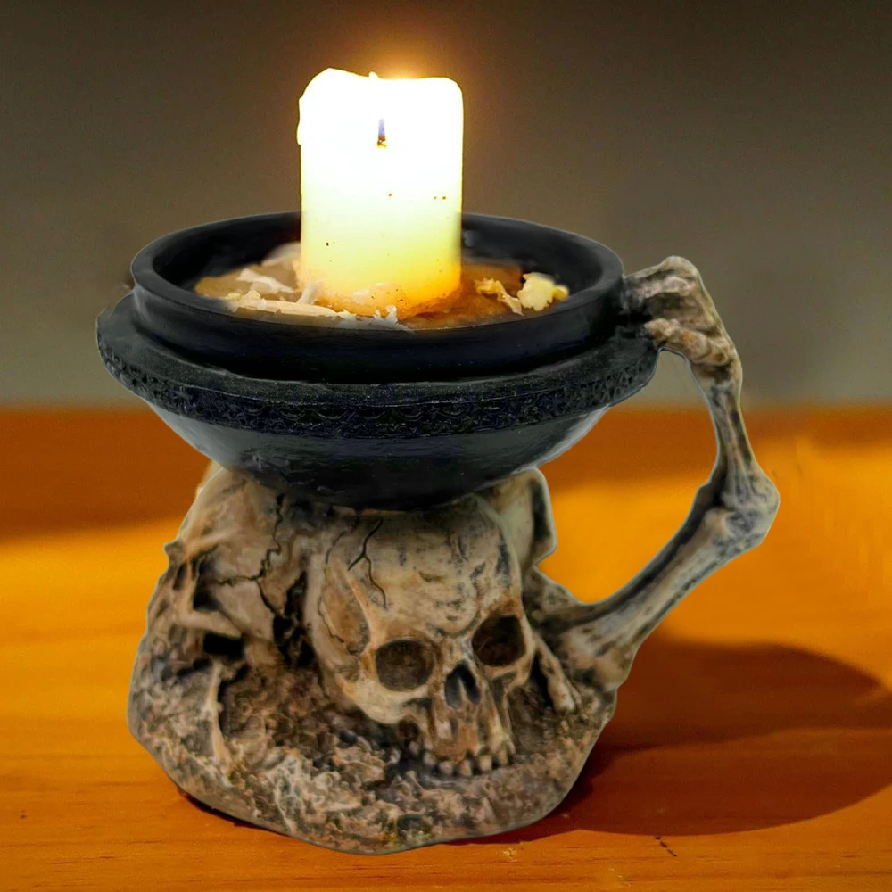 Skull Resin Candlestick Party Home Decoration