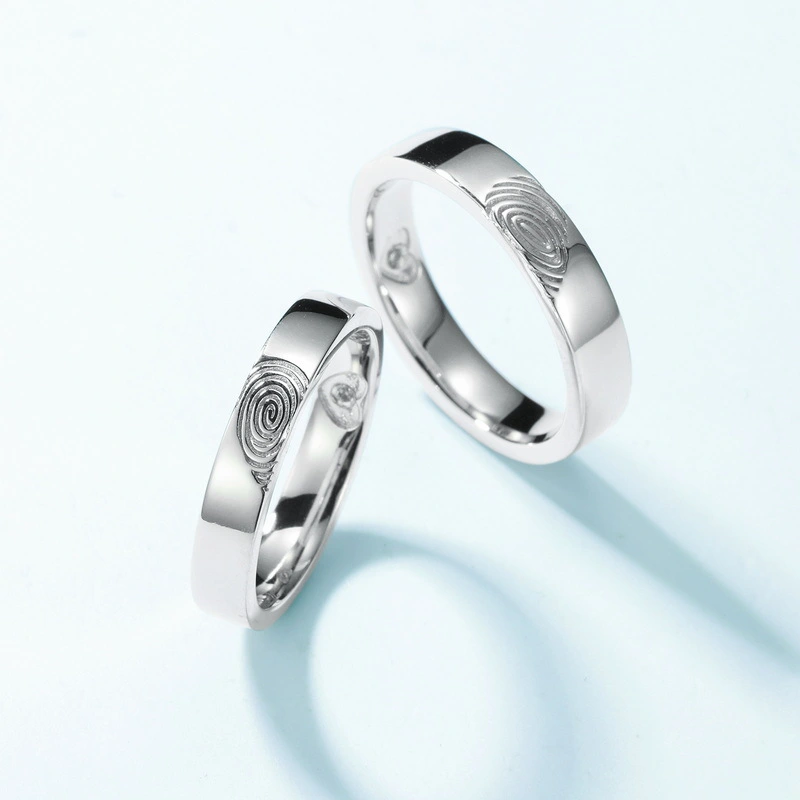 Fashion Personality Fingerprint Couple Couple Rings