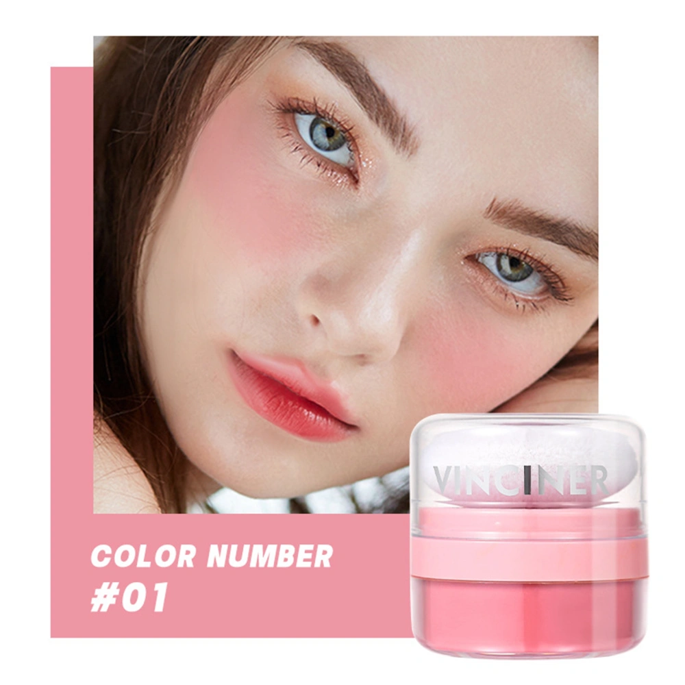 Loose Powder Blush Air Cushion Blush, Natural Blusher for Cheeks