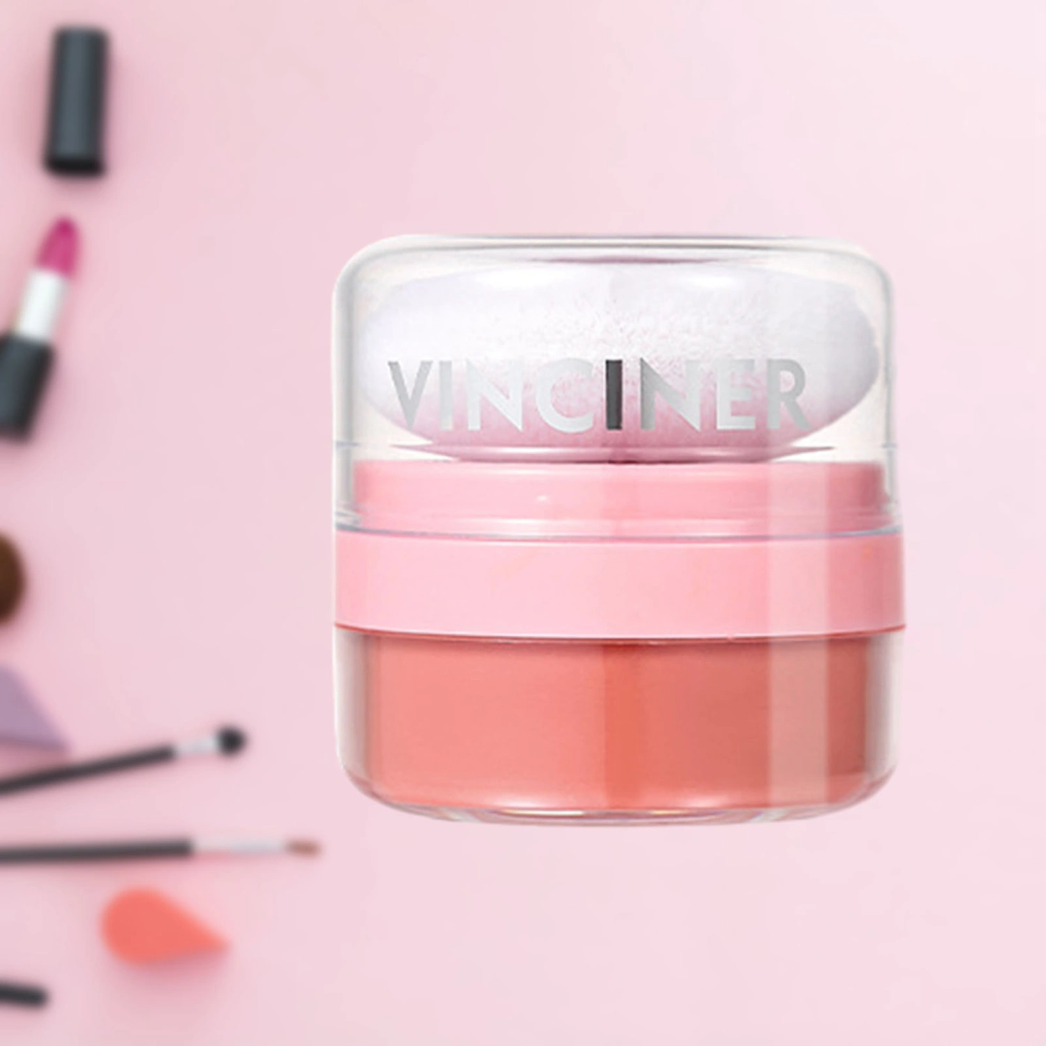 Loose Powder Blush Air Cushion Blush, Natural Blusher for Cheeks