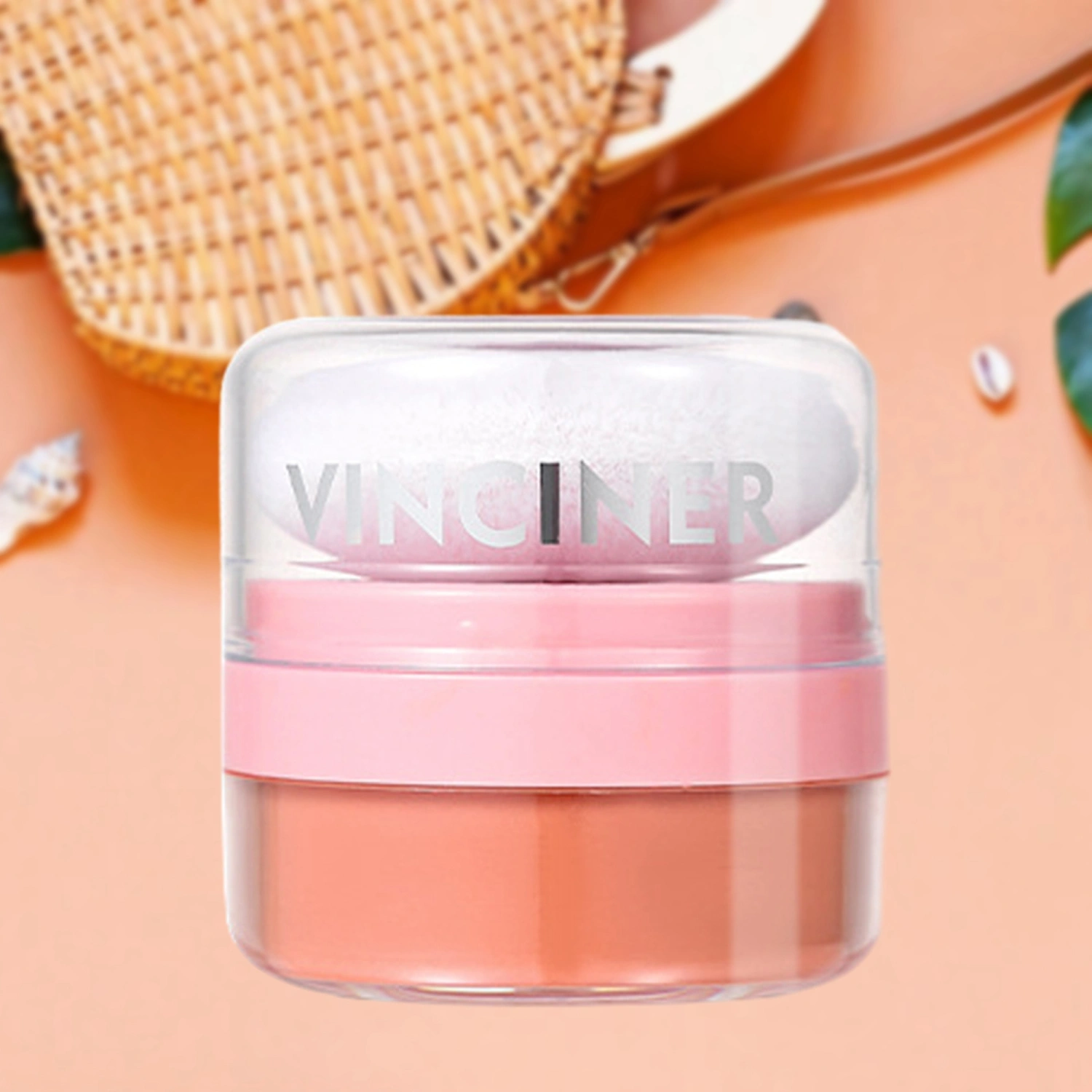 Loose Powder Blush Air Cushion Blush, Natural Blusher for Cheeks