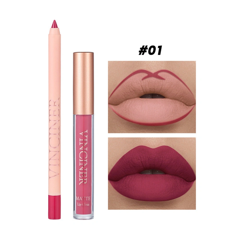 Matte Lipstick and Lip Liner Kit Velvet Lip Sticks Lip Tint Liner