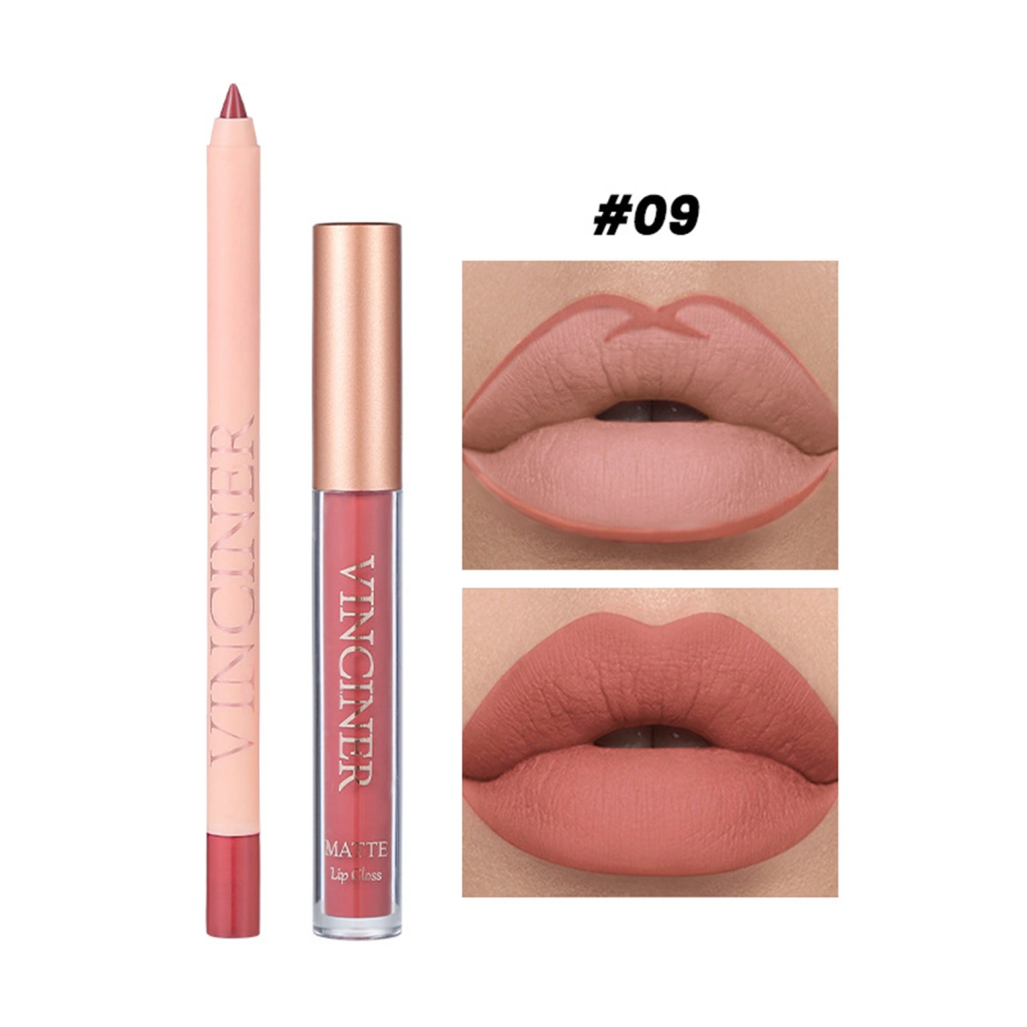 Matte Lipstick and Lip Liner Kit Velvet Lip Sticks Lip Tint Liner