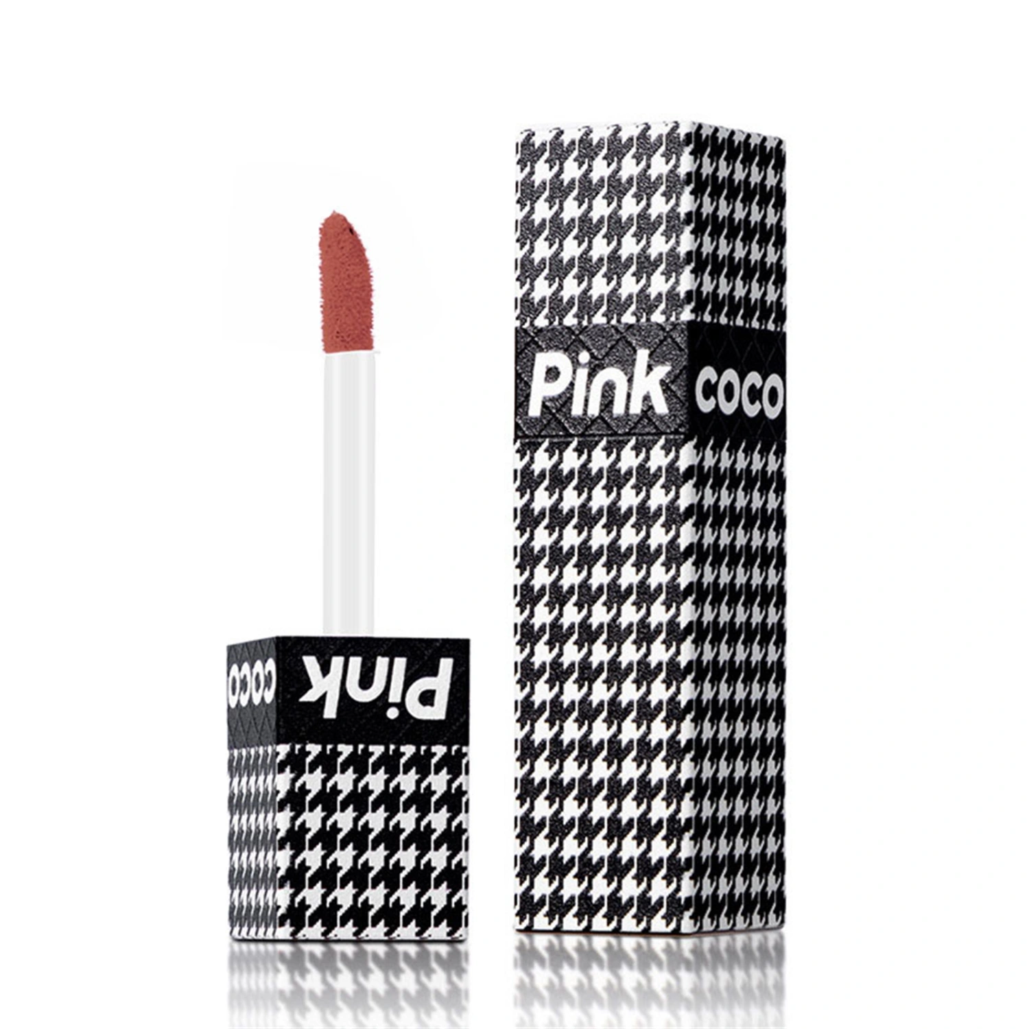 Houndstooth Lip Mud Matte Lip Gloss Long Lasting Liquid Lipstick 