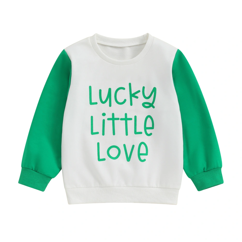 Girls Sweatshirt, Long Sleeve Crew Neck Letters Print Hoodie