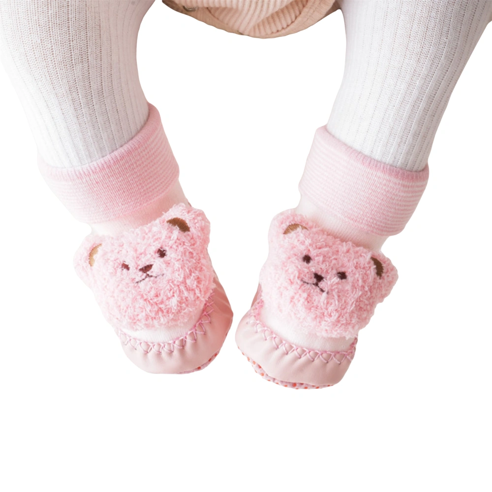 Baby Socks Shoes Winter Warm Bear Slippers Booties with Anti-Skid Sole