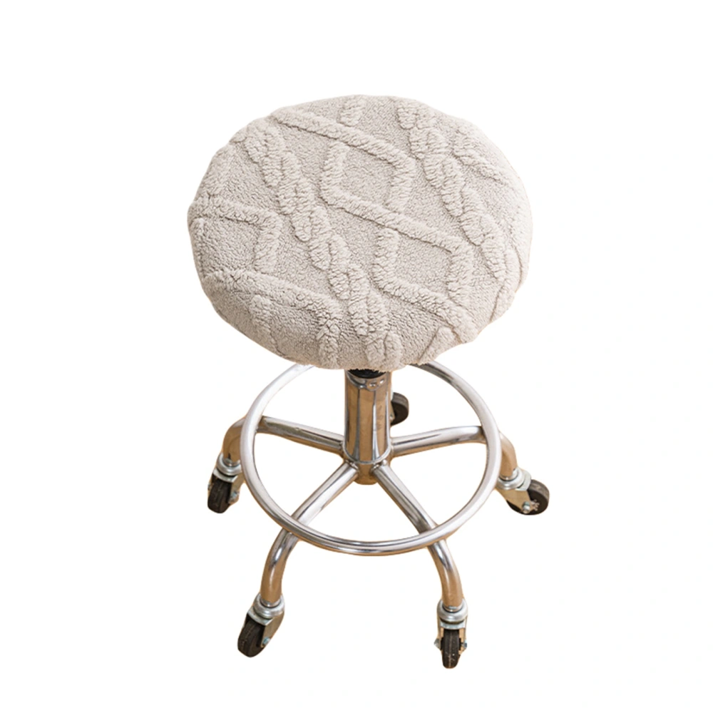 Velvet Bar Stool Covers Elastic Anti-Slip Round Stool Cushion Covers