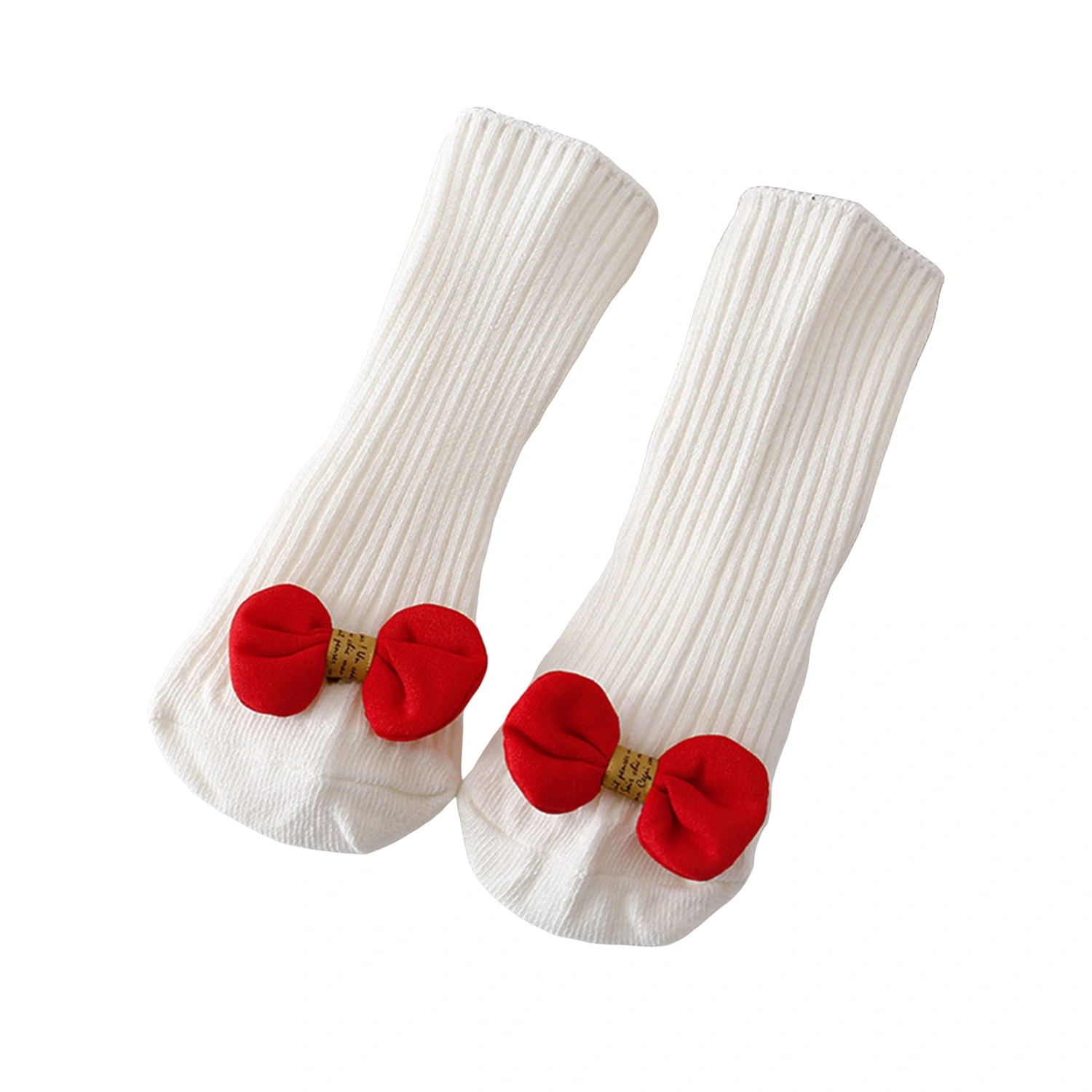 Christmas Baby Girls Socks, Soft Warm Bow Non-slip New Year Socks