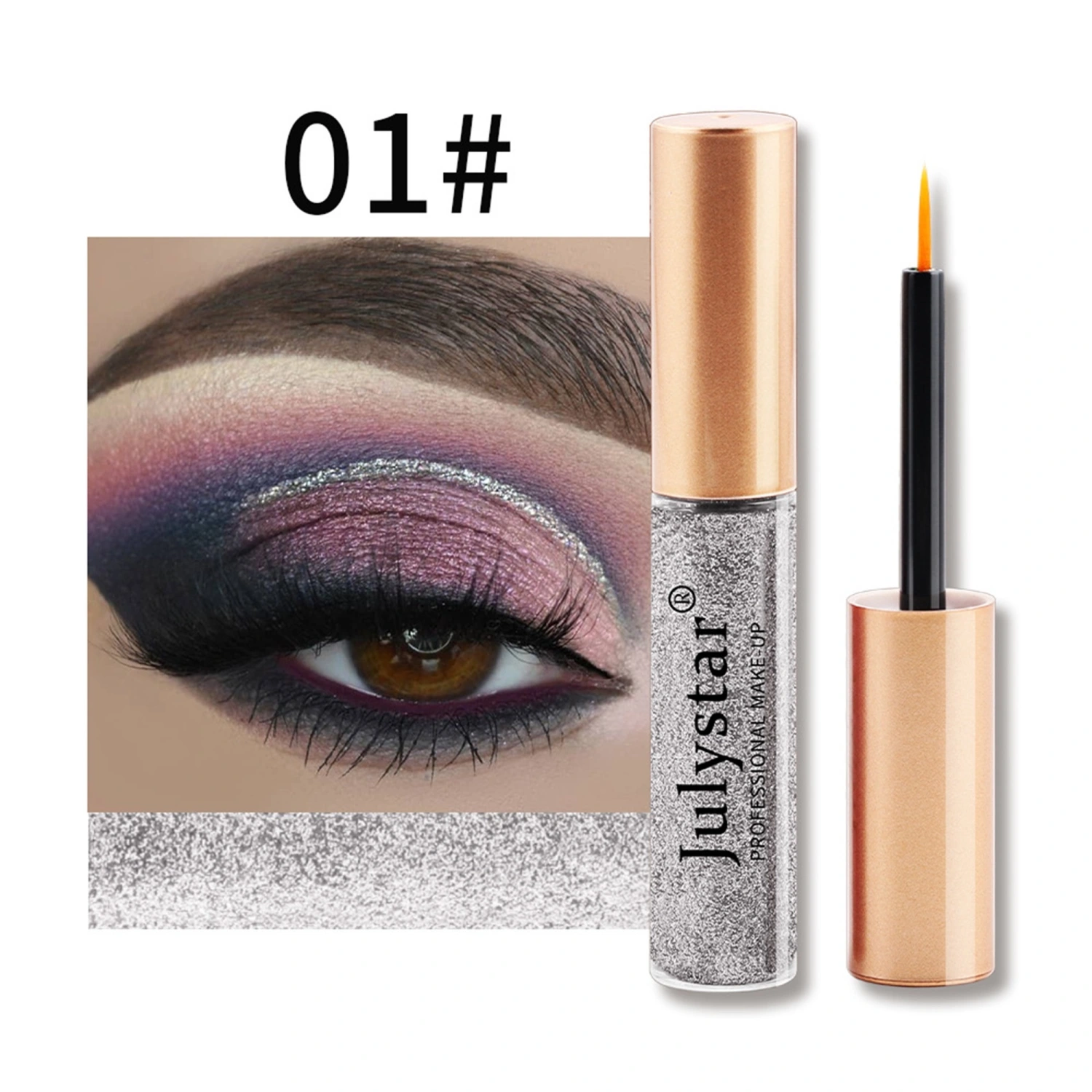 Liquid Glitter Eyeliner Waterproof Long-Lasting Sparkle Eye Shadow
