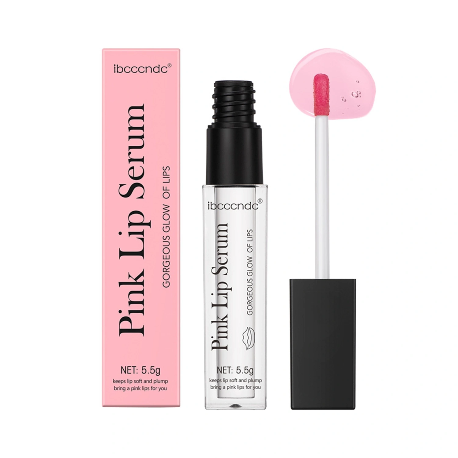 Pink Lip Oil Color Change Lip Oil, Clear Lip Gloss Tender Lip Dew