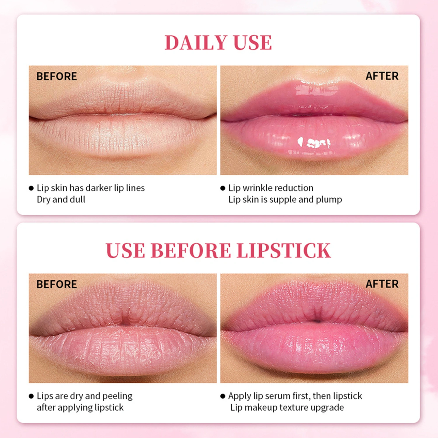 Pink Lip Oil Color Change Lip Oil, Clear Lip Gloss Tender Lip Dew