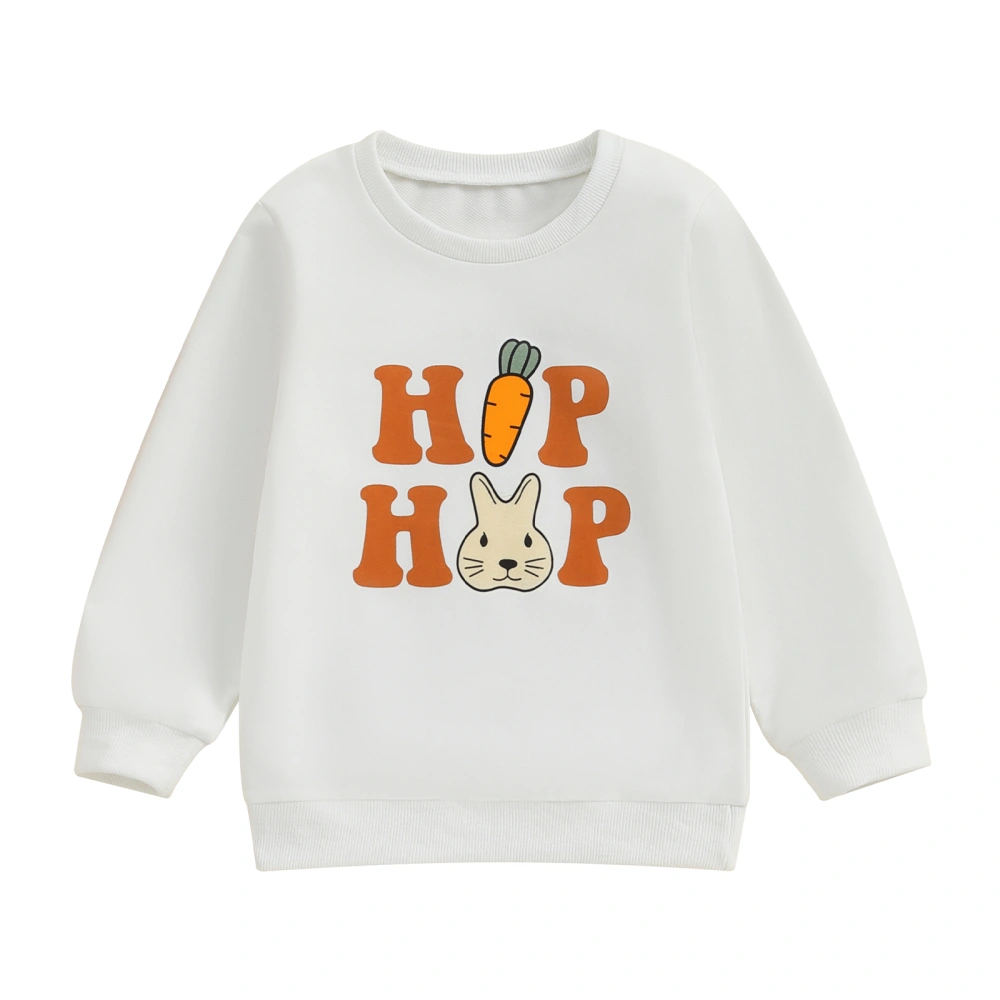 Toddler Boys Girls Easter Sweatshirts Long Sleeve Bunny Print Tops