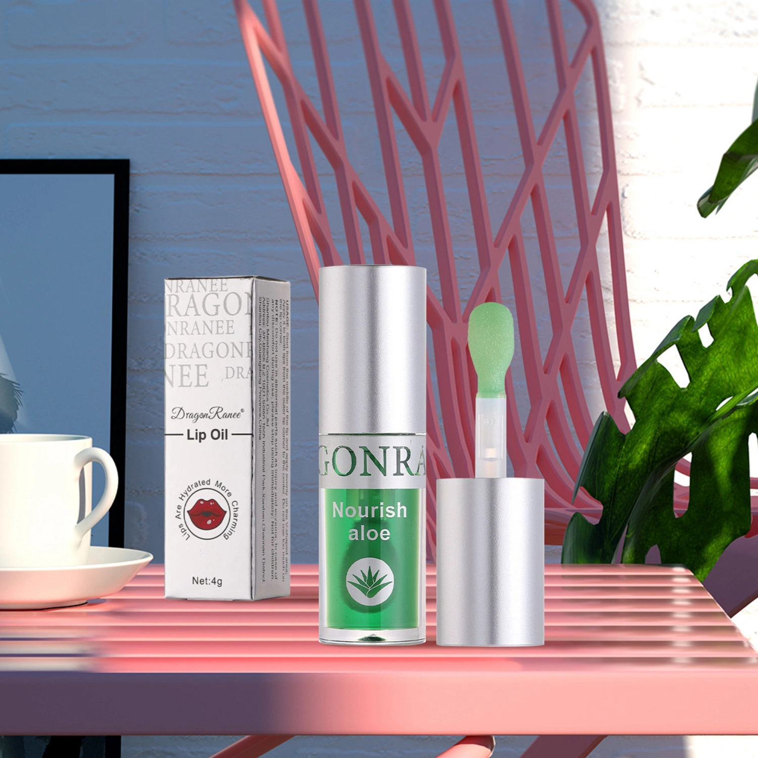 Fruit Lip Oil, Long-lasting Moisturizing Lip Gloss Lip Glow Oil