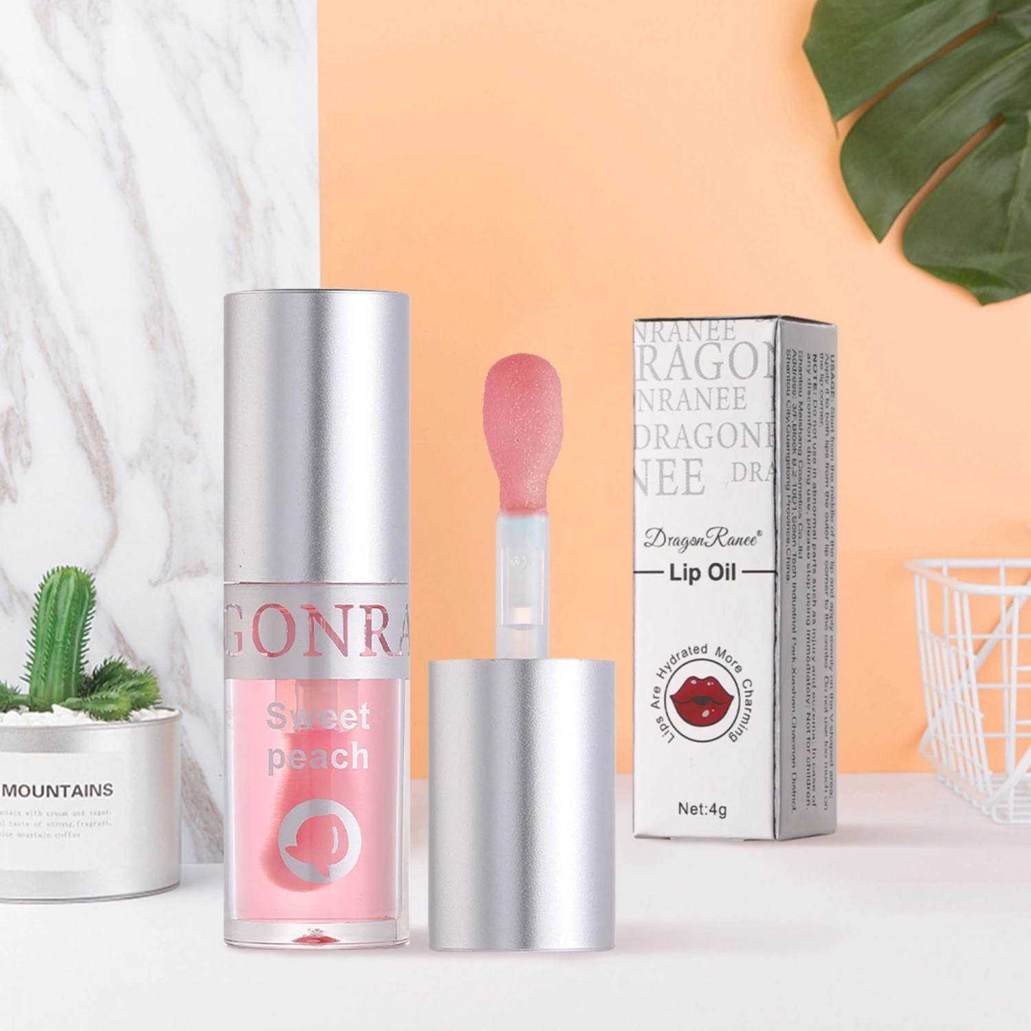 Fruit Lip Oil, Long-lasting Moisturizing Lip Gloss Lip Glow Oil