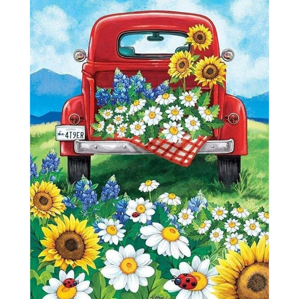 5D Diamond Painting Kits Car Flower Landscape DIY Art Painting