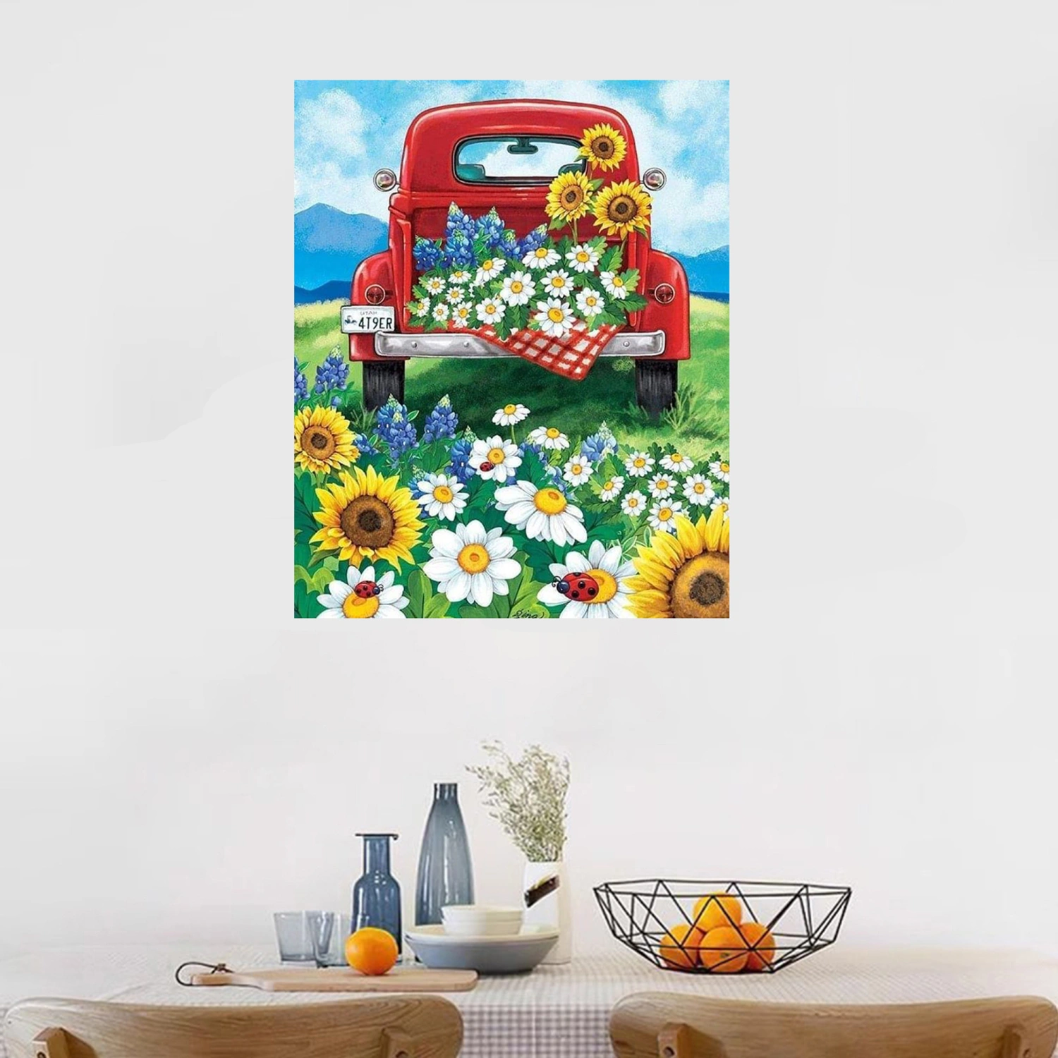 5D Diamond Painting Kits Car Flower Landscape DIY Art Painting