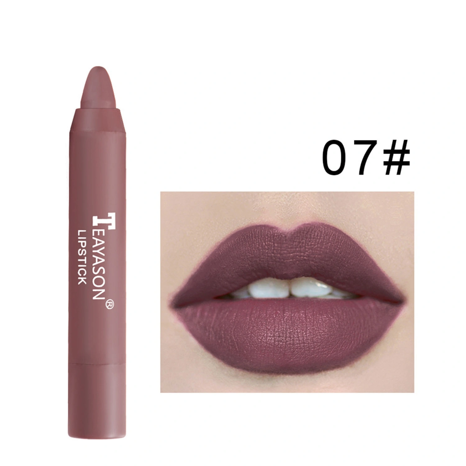 Matte Smooth Lipstick,Highly Pigmented Nourishing Rotating Lip Stick