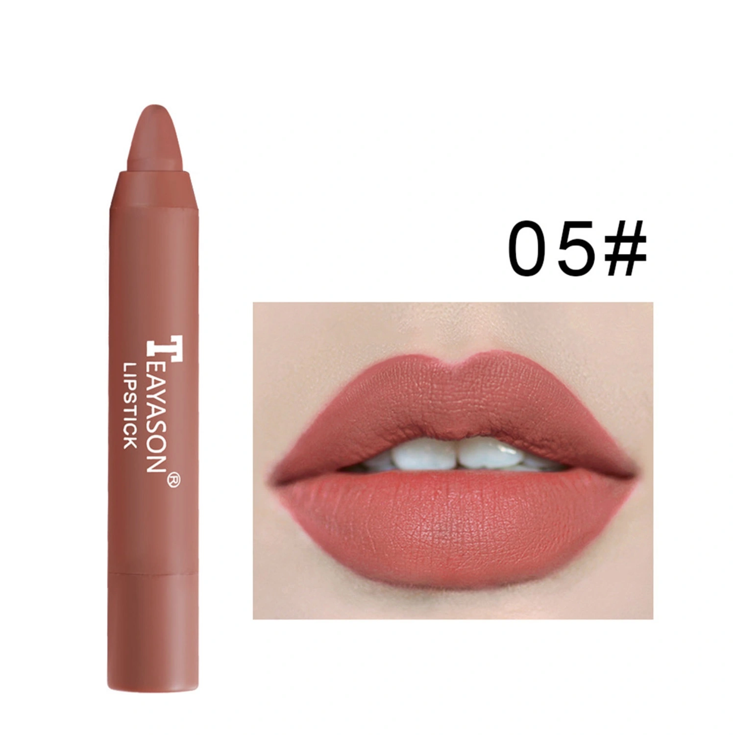 Matte Smooth Lipstick,Highly Pigmented Nourishing Rotating Lip Stick