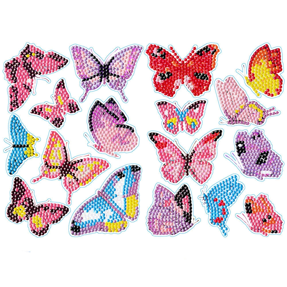 Kids Diamond Painting Stickers, Flower/Butterfly Diamond Art Crafts