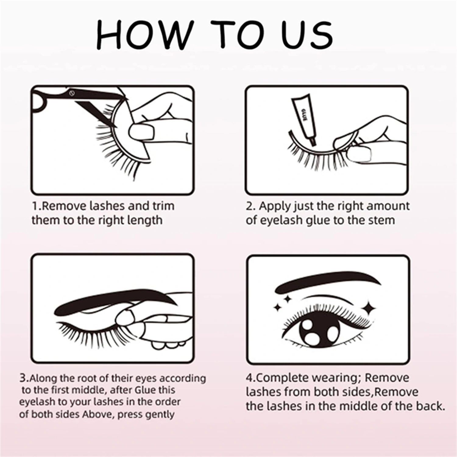 Cluster False Eyelash Natural Fake Lashes Fluffy Eyelashes Extensions
