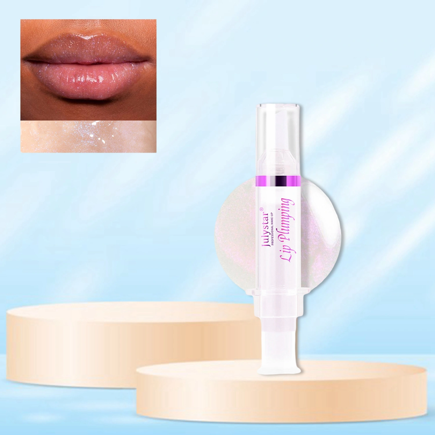 Glitter Lip Gloss, Shimmer Lip Gloss, Women Long Lasting Lipsticks